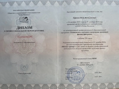 Диплом «Технология и методика проведения групповых фитнес-программ»